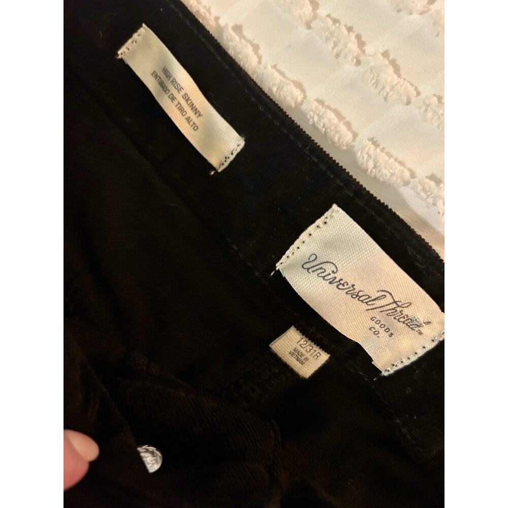 Universal Thread Skinny Jeans High Rise Womens Sz 12 Black Corduroy NWT - Picture 4 of 8
